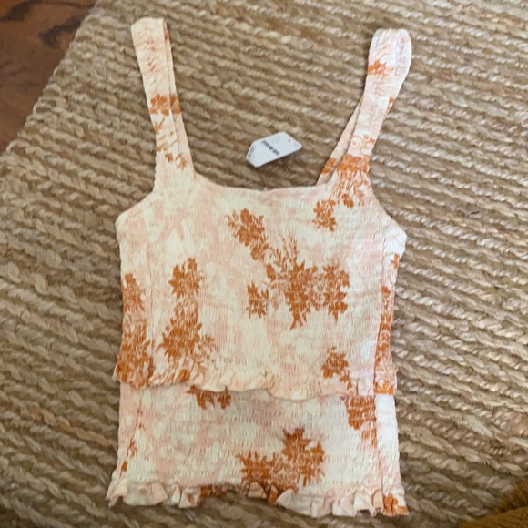 NWT free people XS smocked top - Picture 1 of 1